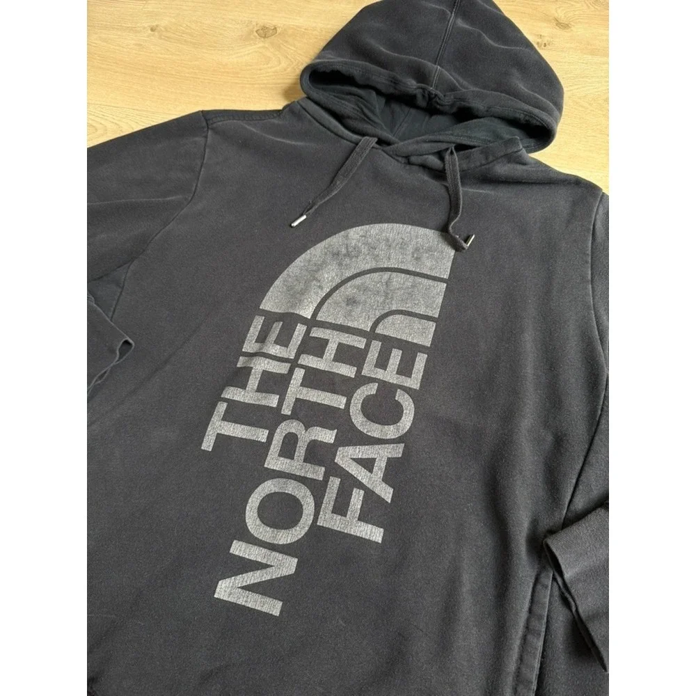 Mens The North Face trivet pullover hoodie black logo outdoors hiking size L